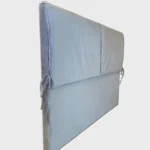 padjaga pehme polsterdatud voodipeats hall samet